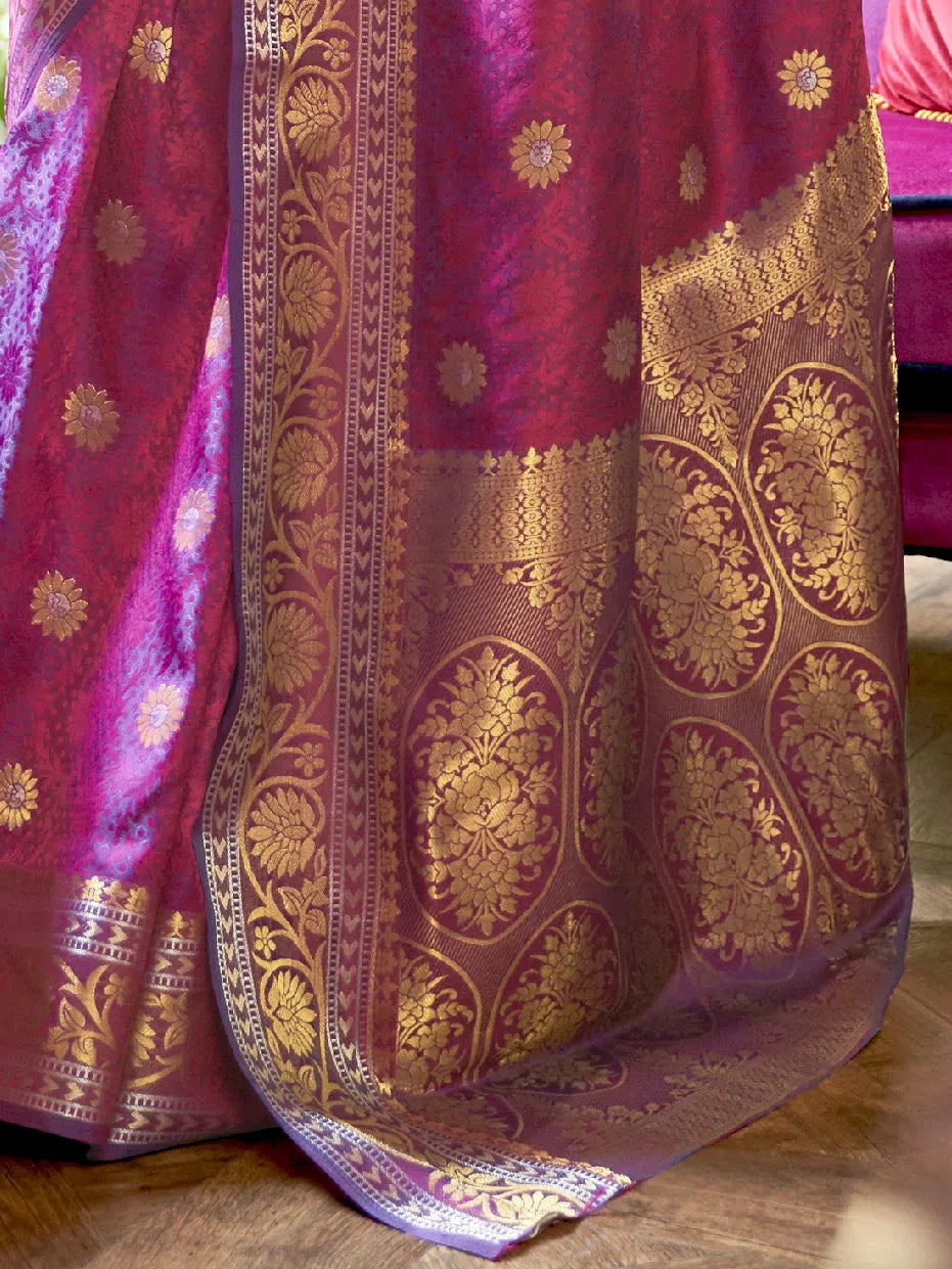 Saree Mall Women's Blend Magenta Woven Design Handloom Saree With Blouse Piece-KLVI223002 Soft Modal Blouse Saree Mall Women's Blend Magenta Woven Design Handloom Saree With Blouse Piece-KLVI223002 Soft Modal Blouse