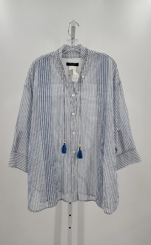 Weekend by Max Mara Size 14 Shirts (Pre-owned)-- Collared T-Shirt Boat Neck A-Line