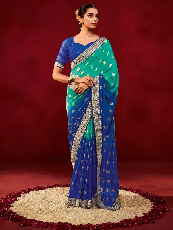 Saree Mall Women's Georgette Sea Green Printed Designer Saree With Blouse Piece-RIHANA1017 Lightweight Floral Blouse Saree Mall Women's Georgette Sea Green Printed Designer Saree With Blouse Piece-RIHANA1017 Lightweight Floral Blouse