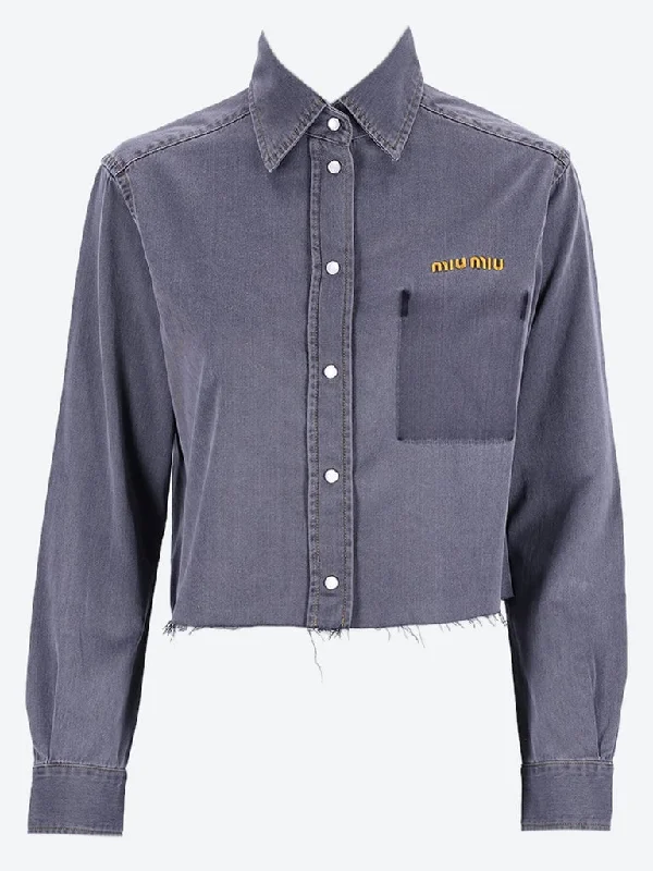 Denim shirts-- Striped Floral Plaid