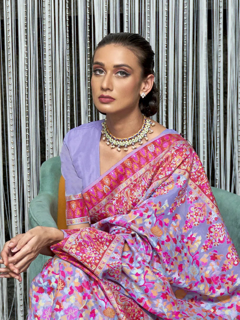 Saree Mall Women's Cotton Blend Lavendar Woven Design Handloom Saree With Blouse Piece-KSMIR178002 Everyday Stylish Blouse Saree Mall Women's Cotton Blend Lavendar Woven Design Handloom Saree With Blouse Piece-KSMIR178002 Everyday Stylish Blouse