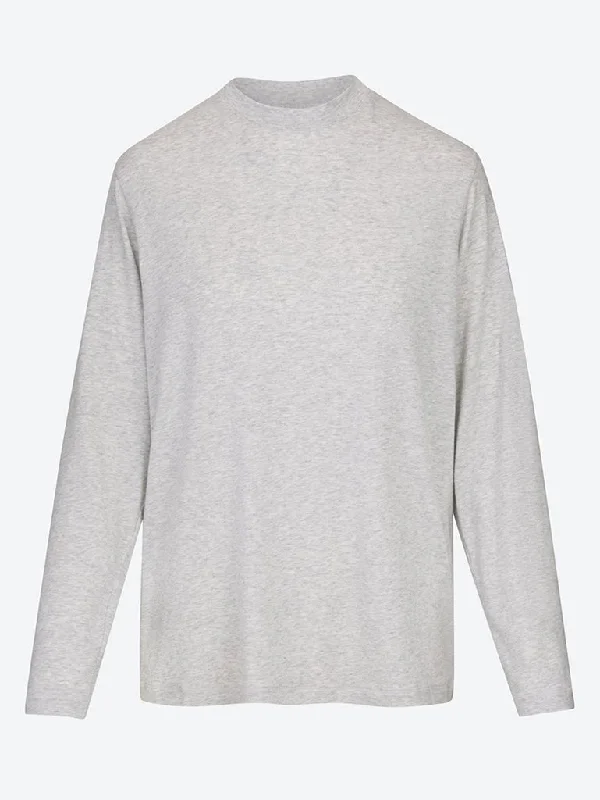 Boyfriend Long Sleeve T-Shirt-- Denim Fabric Leather Fabric Suede Fabric