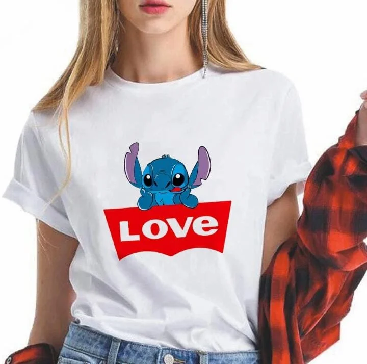 Stitch Love Ohana Womens Tee shirt S4528980-- Welt Pockets Slit Pockets Flap Pockets Stitch Love Ohana Womens Tee shirt S4528980-- Welt Pockets Slit Pockets Flap Pockets