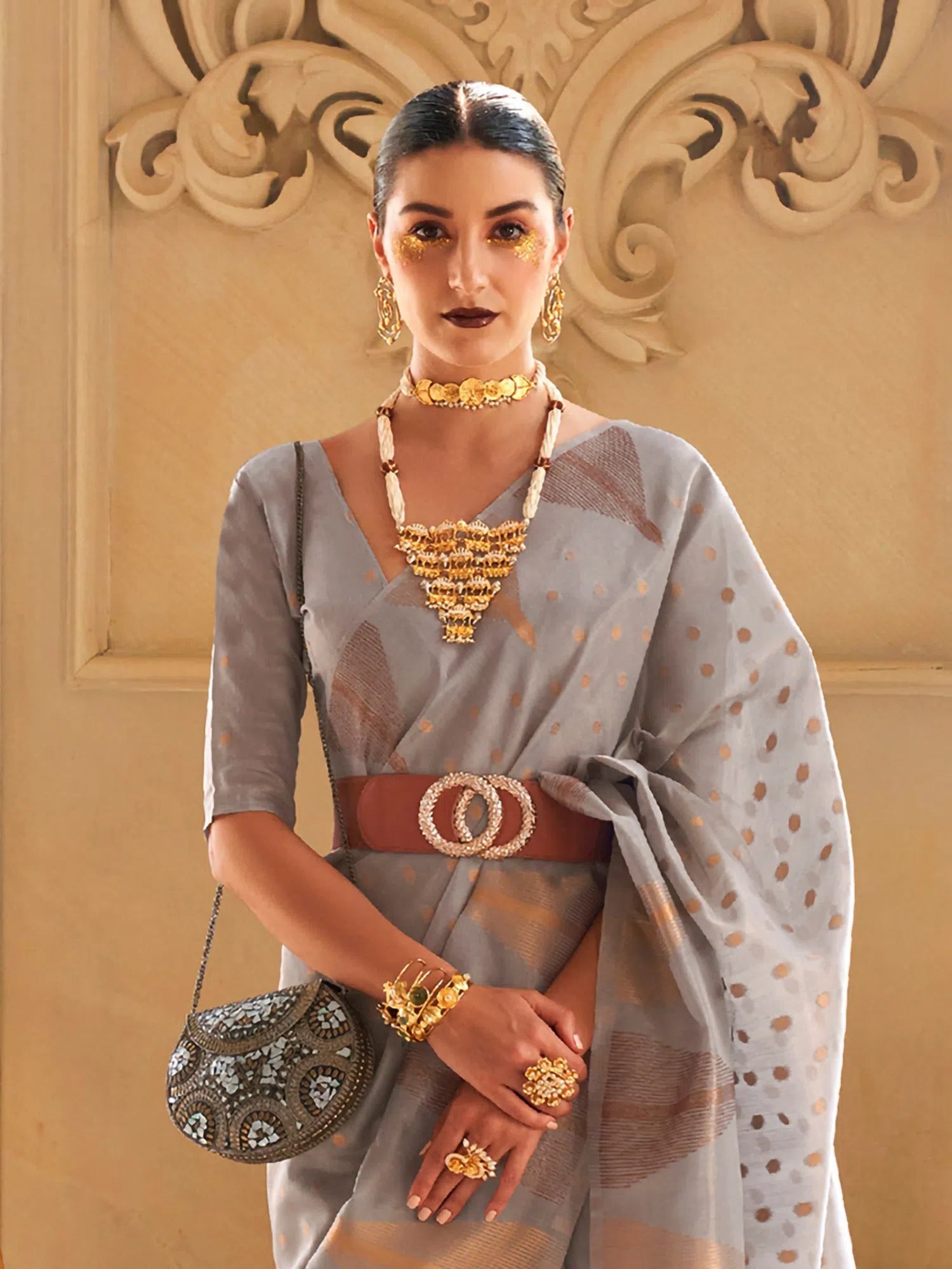 Saree Mall Women's Tissue Grey Woven Design Designer Saree With Blouse Piece-KYARI8003 Loose Oversized Blouse Saree Mall Women's Tissue Grey Woven Design Designer Saree With Blouse Piece-KYARI8003 Loose Oversized Blouse