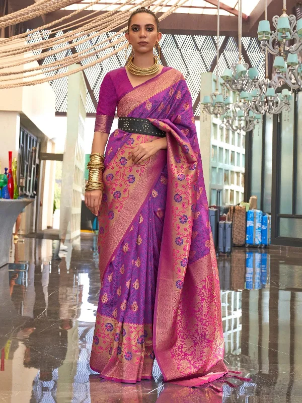 Saree Mall Women's Blend Purple Woven Design Designer Saree With Blouse Piece-KALKA303005 Feminine Puff Blouse Saree Mall Women's Blend Purple Woven Design Designer Saree With Blouse Piece-KALKA303005 Feminine Puff Blouse