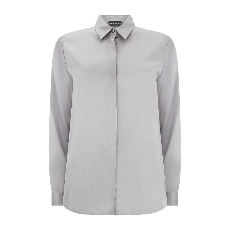 Silk Shirt-- Polka Dot Checkered Tartan