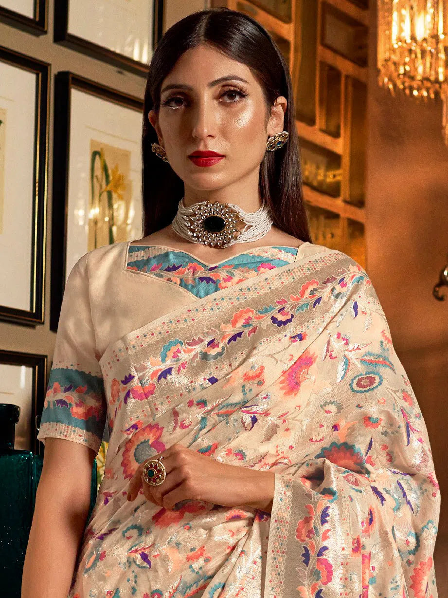 Saree Mall Women's Modal Cream Woven Design Woven Saree With Blouse Piece-KYB140005 Feminine Satin Blouse Saree Mall Women's Modal Cream Woven Design Woven Saree With Blouse Piece-KYB140005 Feminine Satin Blouse