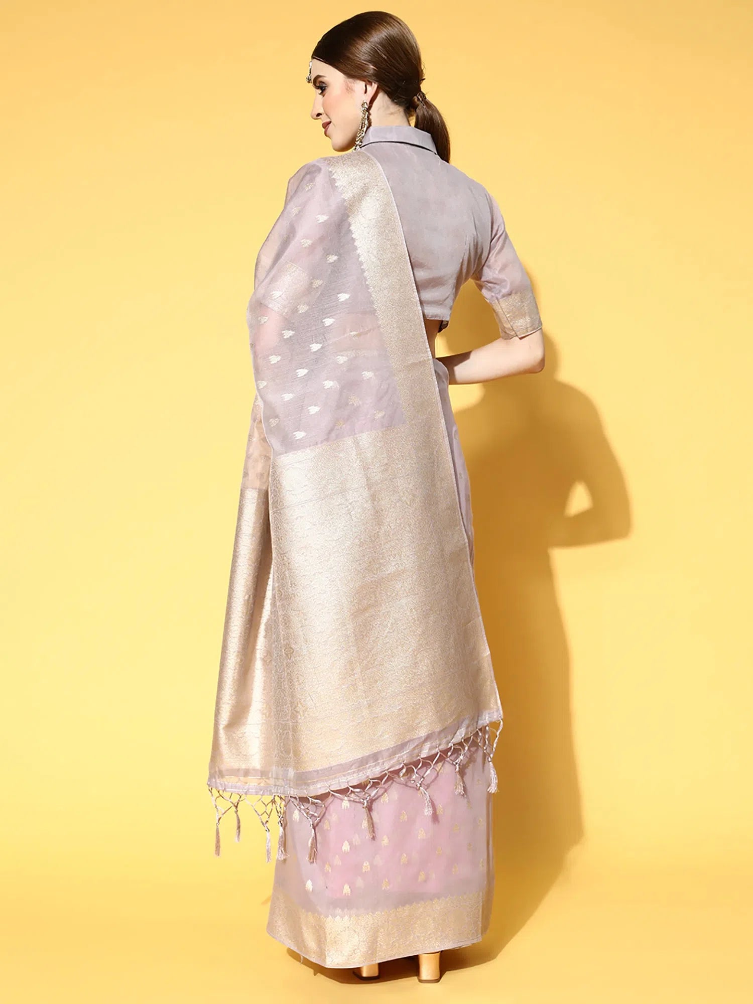 Saree Mall Women's Modal Lavendar Woven Design Celebrity Saree With Blouse Piece-KORH241001 Textured Cotton Blouse Saree Mall Women's Modal Lavendar Woven Design Celebrity Saree With Blouse Piece-KORH241001 Textured Cotton Blouse