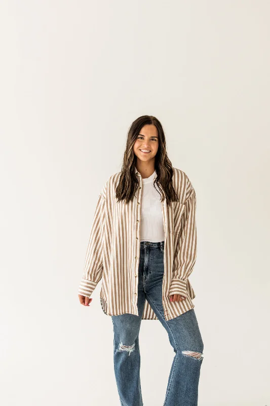 We The Free Freddie Striped Shirt | Neutral Combo-- Plaid T-Shirt Polka Dot Checkered We The Free Freddie Striped Shirt | Neutral Combo-- Plaid T-Shirt Polka Dot Checkered