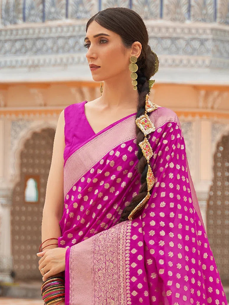 Saree Mall Women's Nylon Magenta Woven Design Handloom Saree With Blouse Piece-KHADI203006 Casual Button Blouse Saree Mall Women's Nylon Magenta Woven Design Handloom Saree With Blouse Piece-KHADI203006 Casual Button Blouse