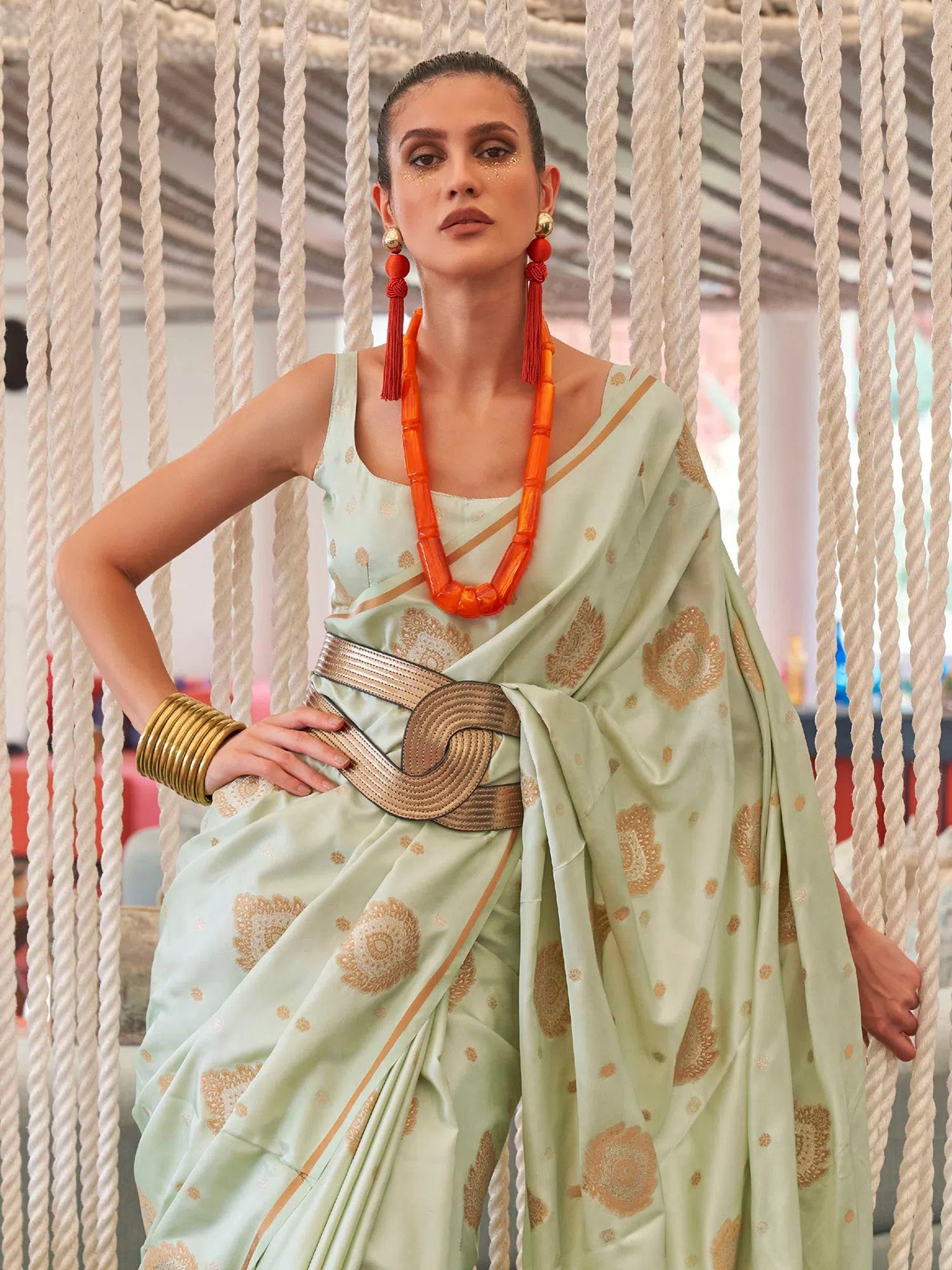 Saree Mall Women's Pure Light Green Woven Design Designer Saree With Blouse Piece-KODIAQ302005 Smart Casual Blouse Saree Mall Women's Pure Light Green Woven Design Designer Saree With Blouse Piece-KODIAQ302005 Smart Casual Blouse