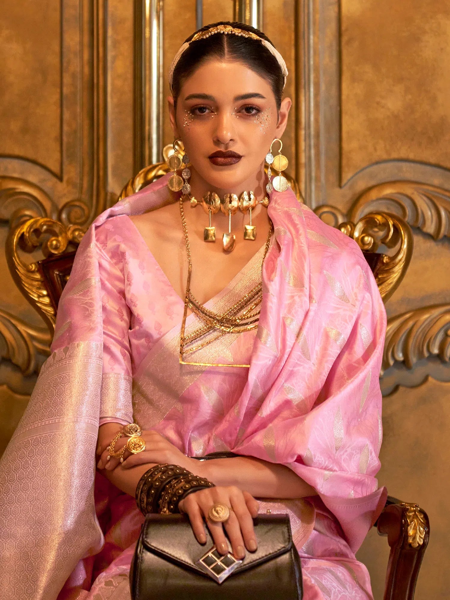 Saree Mall Women's Blend Pink Woven Design Designer Saree With Blouse Piece-KIROZA7010 Chic Sleeveless Blouse Saree Mall Women's Blend Pink Woven Design Designer Saree With Blouse Piece-KIROZA7010 Chic Sleeveless Blouse