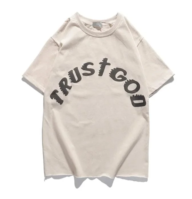 Limited Foam Letter Printed Round Neck Short Sleeves T-Shirts M S5089344-- Fleece Nylon Spandex