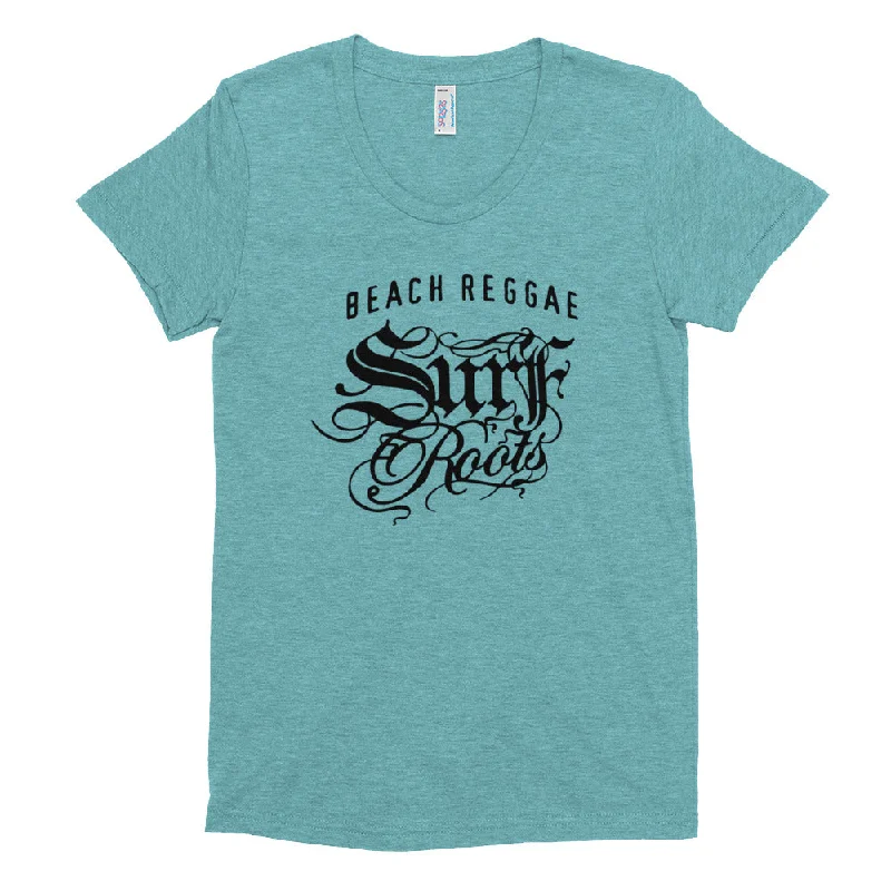 Beach Reggae Women's Crew Neck T-shirt-- Houndstooth Herringbone Solid
