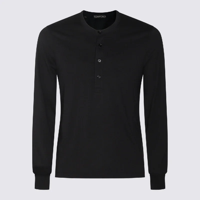 Tom Ford T-shirts And Polos Black-- Print Jacquard Patchwork