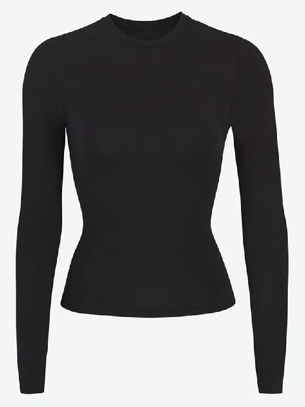 Cotton jersey long sleeve t-shirt-- Chenille Blend Fleece Blend Nylon Blend