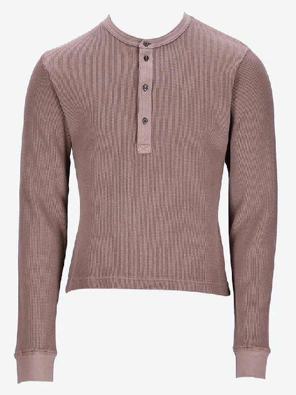 Long sleeve t-shirt-- Print Jacquard Patchwork