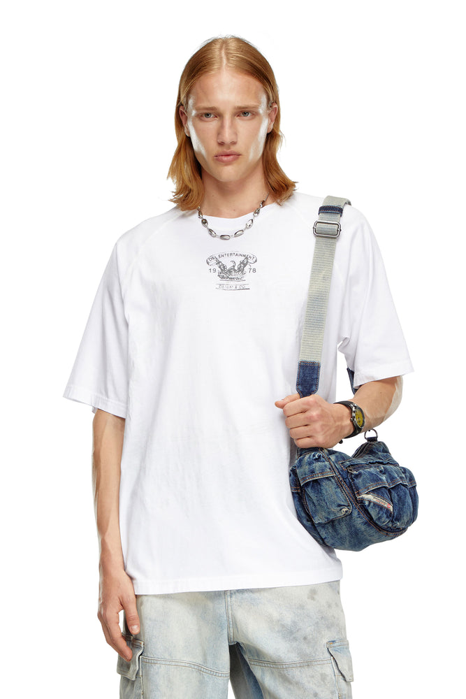 T-Shirt With Inside-Out Print-- Handmade Hand-knitted Hand-woven