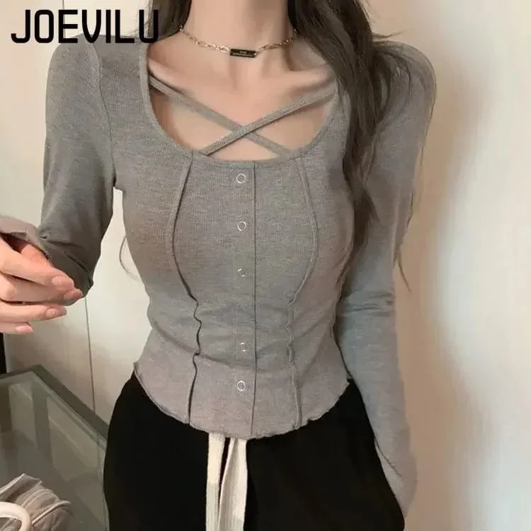 Cross Exposed Collarbone Long Sleeved T-shirt L S5034168-- Hooded Caped Shawl Collar Cross Exposed Collarbone Long Sleeved T-shirt L S5034168-- Hooded Caped Shawl Collar