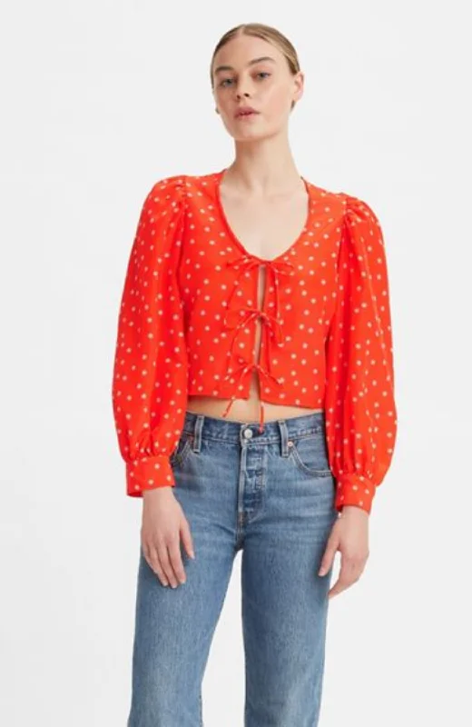 Levi's Premium - Fawn Tie Blouse Satin Long Blouse