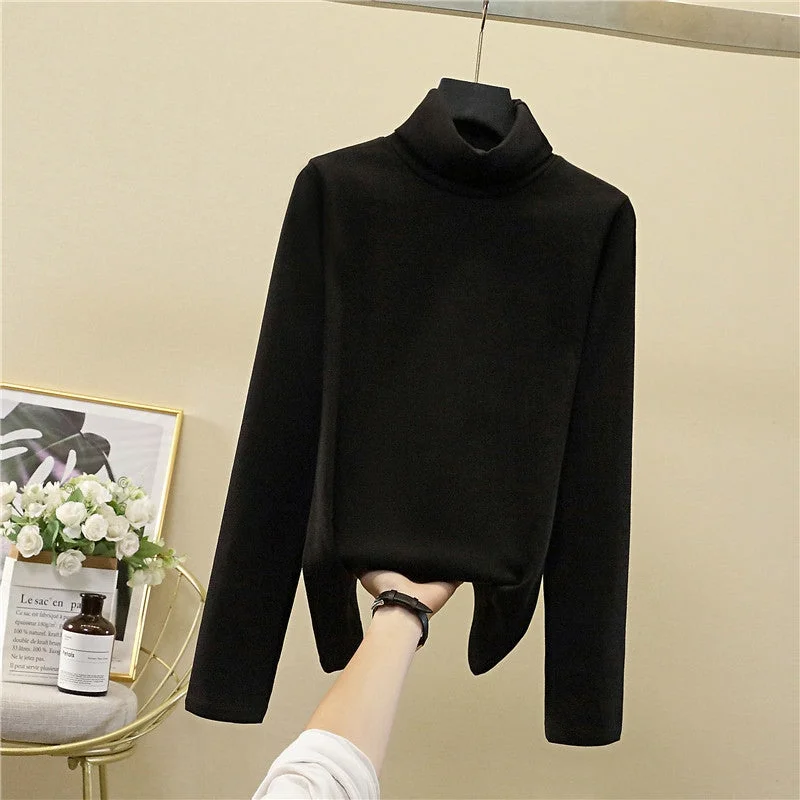 Women's Solid Color T-Shirts XL 325344-- Beaded Sequined Faux Fur