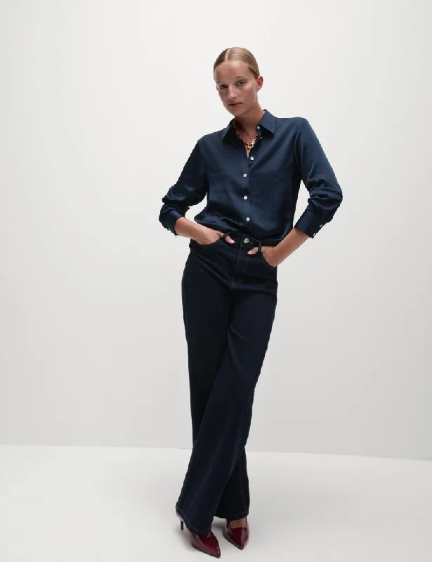 Satin Shirt-- Layered Multi-layer Single Layer