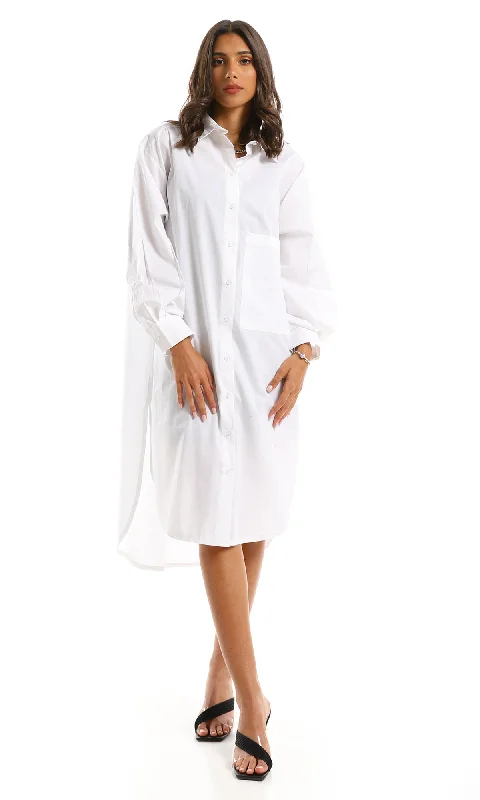 98009 Basic White Long Sleeves Long Shirt-- Fleece Fabric Down Fabric Feather Fabric 98009 Basic White Long Sleeves Long Shirt-- Fleece Fabric Down Fabric Feather Fabric