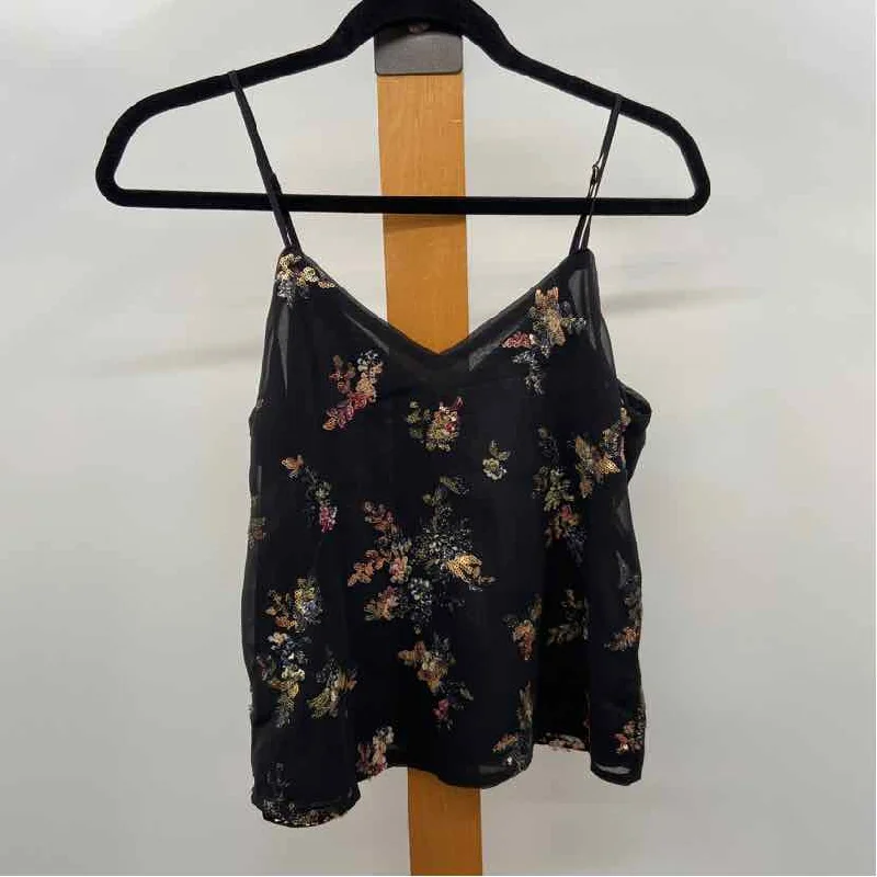 Banana Republic Women's Size XS Black Sequins Sleeveless Shirt-- Lace Blend Ribbed Blend Corduroy Blend