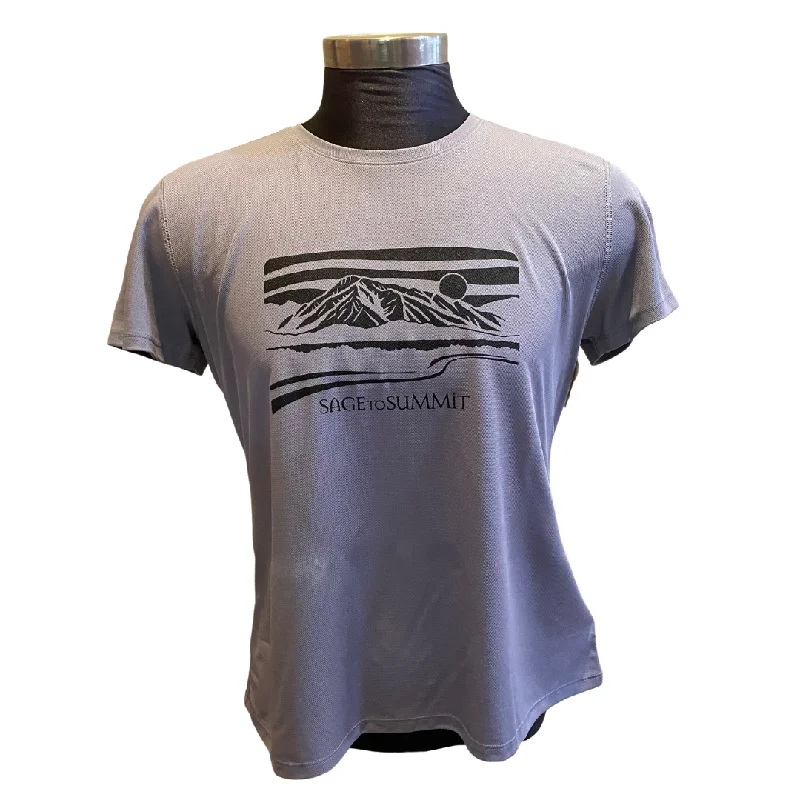 Sage to Summit Women's Athletic Logo T-Shirt-- Terry Blend Velvet Blend Canvas Blend