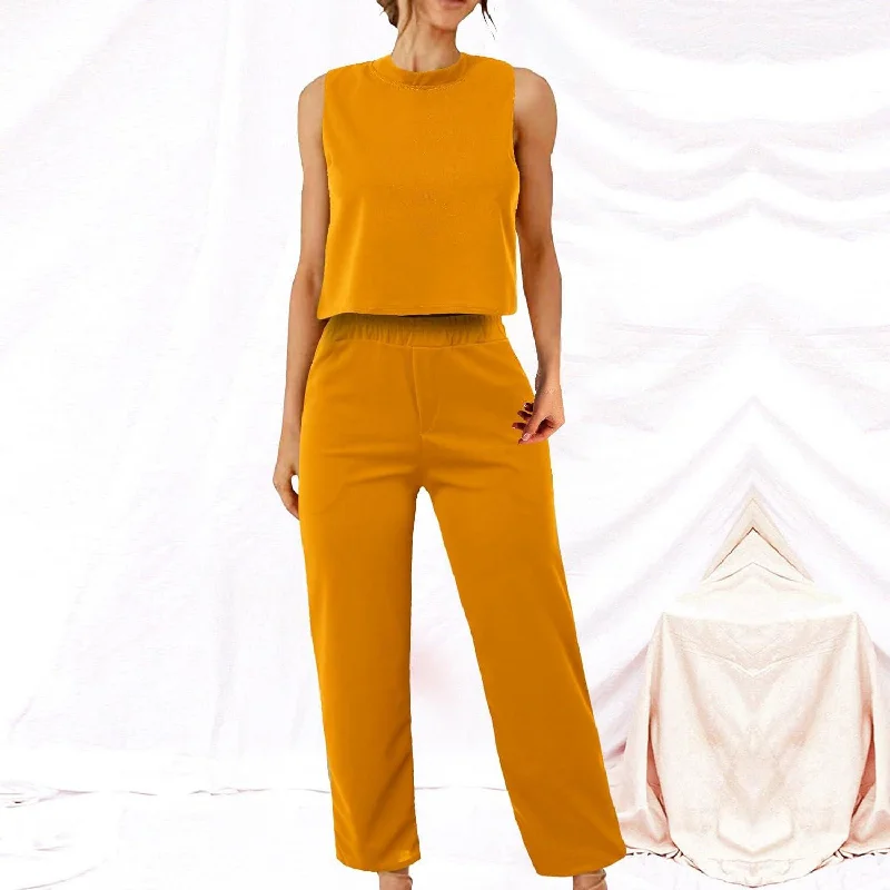 Shirt Tops Trousers Two Piece L B-69685-- Cotton Fabric Linen Fabric Terry Fabric