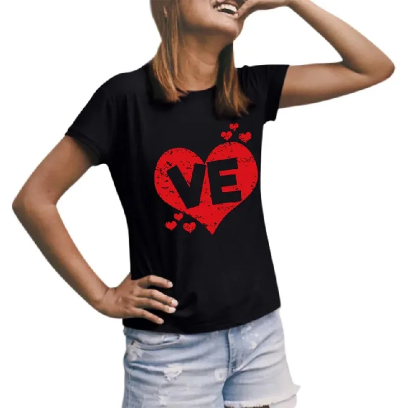 Sweet Women Short Sleeve T Shirt XL S4618943-- Chenille Brocade Lace