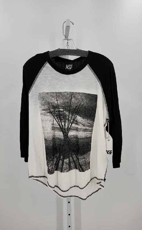 NSF Size L Shirts (Pre-owned)-- Solid Print Embellished