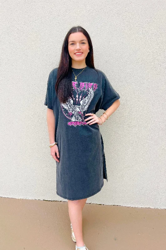 Free Bird T-Shirt Dress-- Plaid T-Shirt Polka Dot Checkered