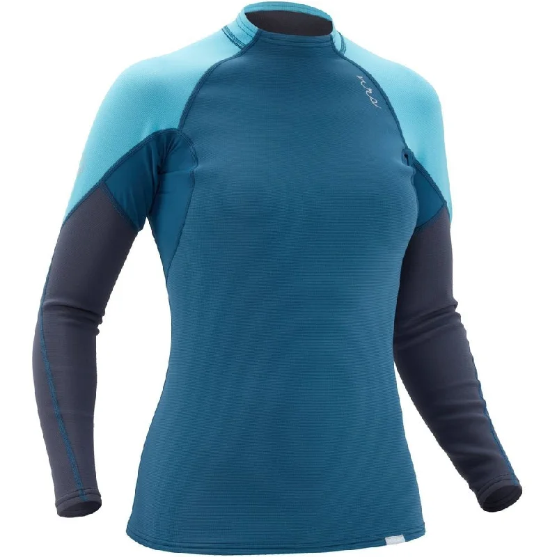 NRS Wmn's Hydroskin 0.5 L/S Shirt-- Zippered Buttoned Snapped