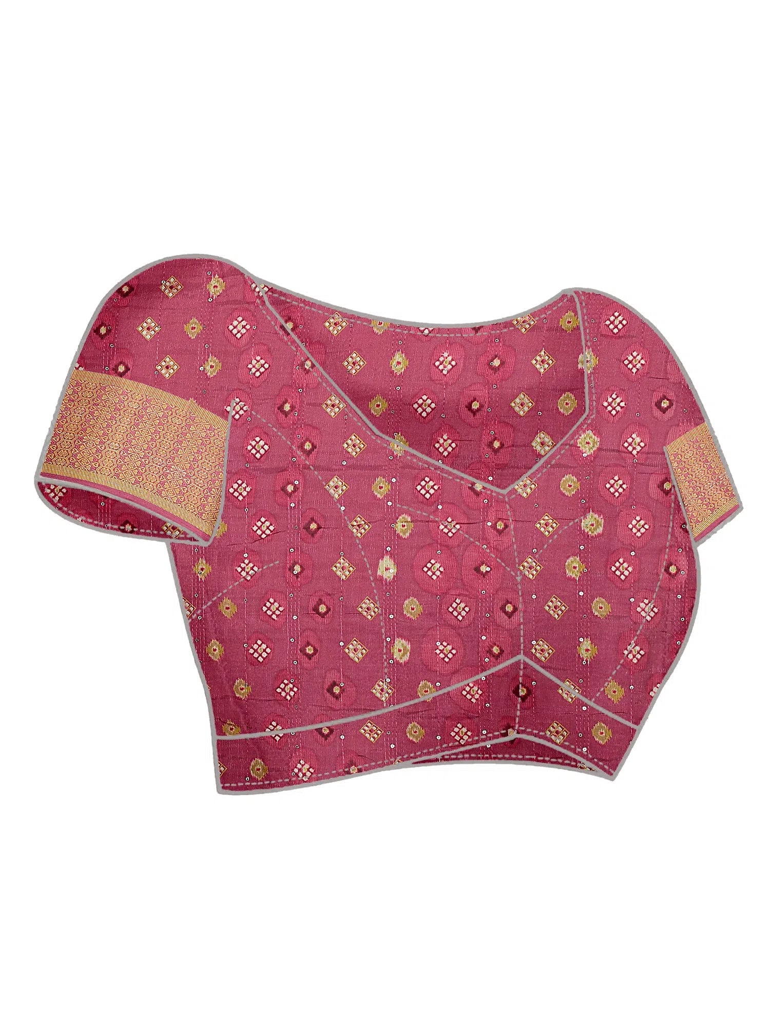 Saree Mall Women's  Blend Mauve Embroidered Designer Saree With Blouse Piece-KHADI1006 Feminine Tie Blouse