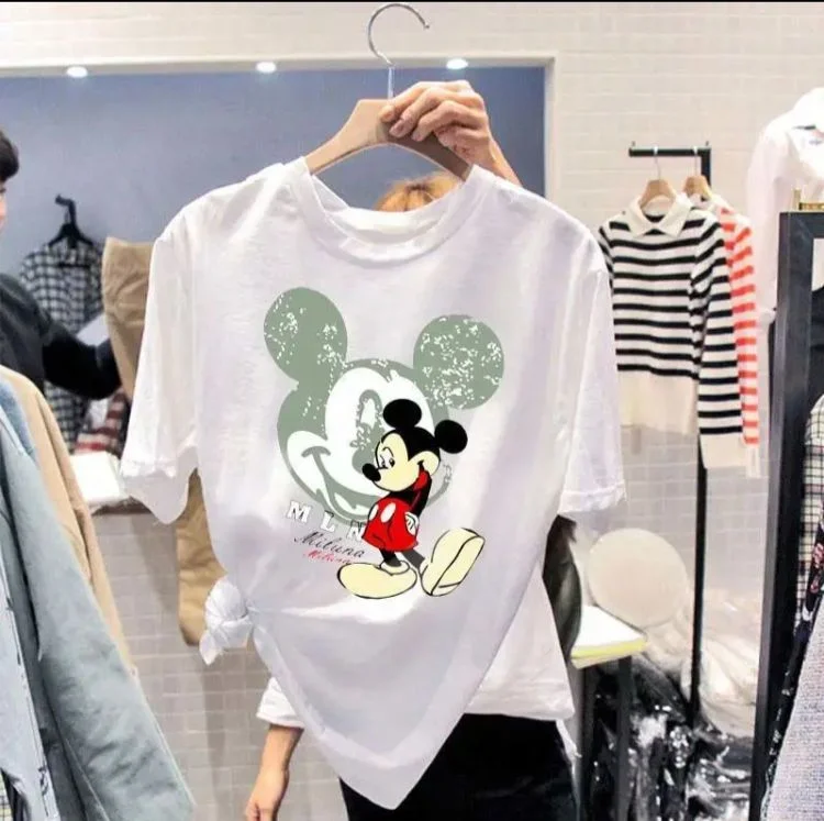 Disney cartoon t-shirt mickey mouse top 2XL X16915612-- Fleece Fabric Down Fabric Feather Fabric Disney cartoon t-shirt mickey mouse top 2XL X16915612-- Fleece Fabric Down Fabric Feather Fabric