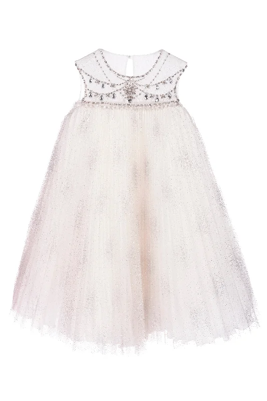 Shimmer Pleated Party Dress with Rhinestones Tunics Sale discount