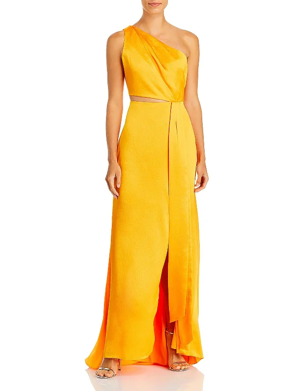 Womens Satin Cut-Out Evening Dress Tunics Sophisticated sleek