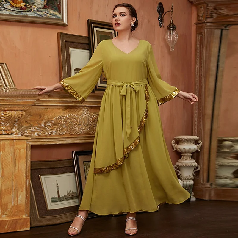BerriesJam - Maxi Retro Loose Long Sleeve Muslim Evening Party Dress Tunics Travel practical BerriesJam - Maxi Retro Loose Long Sleeve Muslim Evening Party Dress Tunics Travel practical