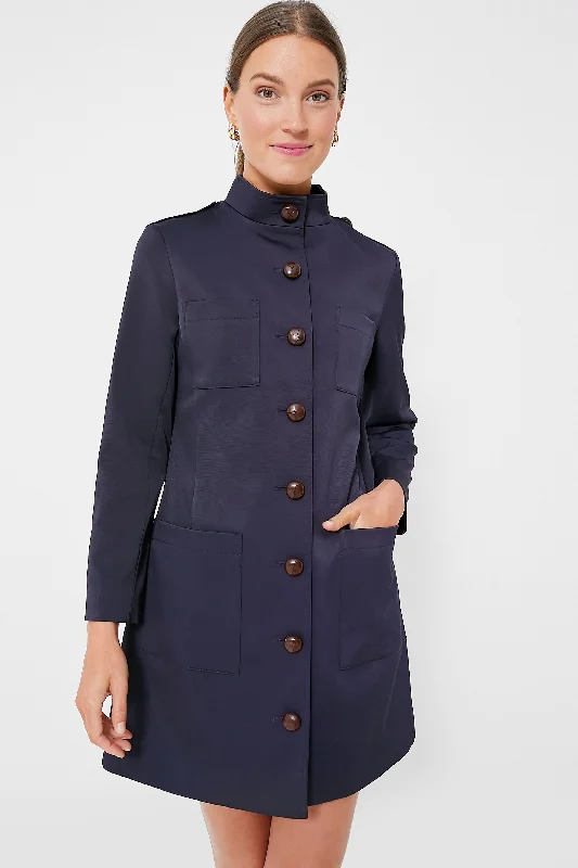 Navy Buttoned Darcey Dress Tunics Versatile all-occasion