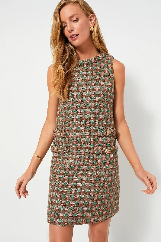 Neapolitan Tweed Sleeveless Jackie Dress Tunics Party sparkling