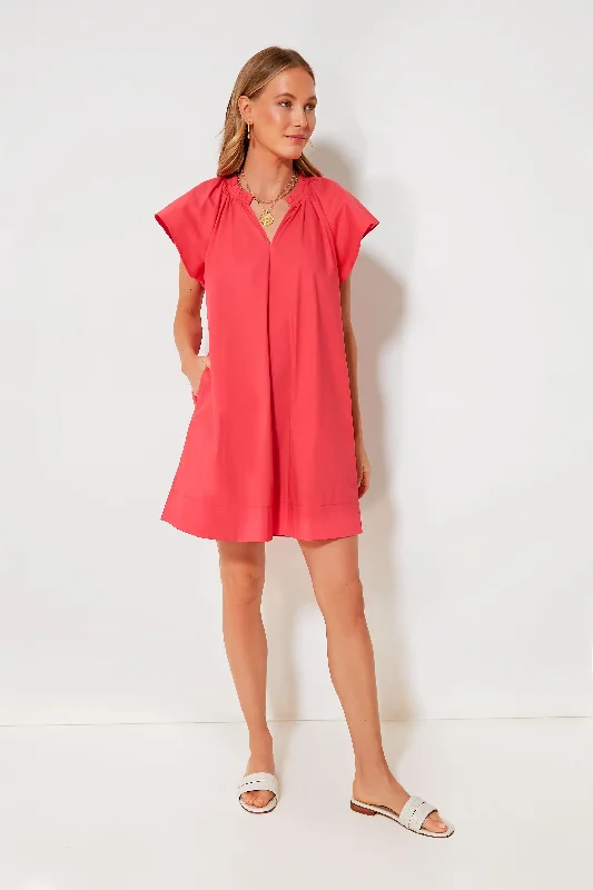 Red Vivi Dress Floral Print girly