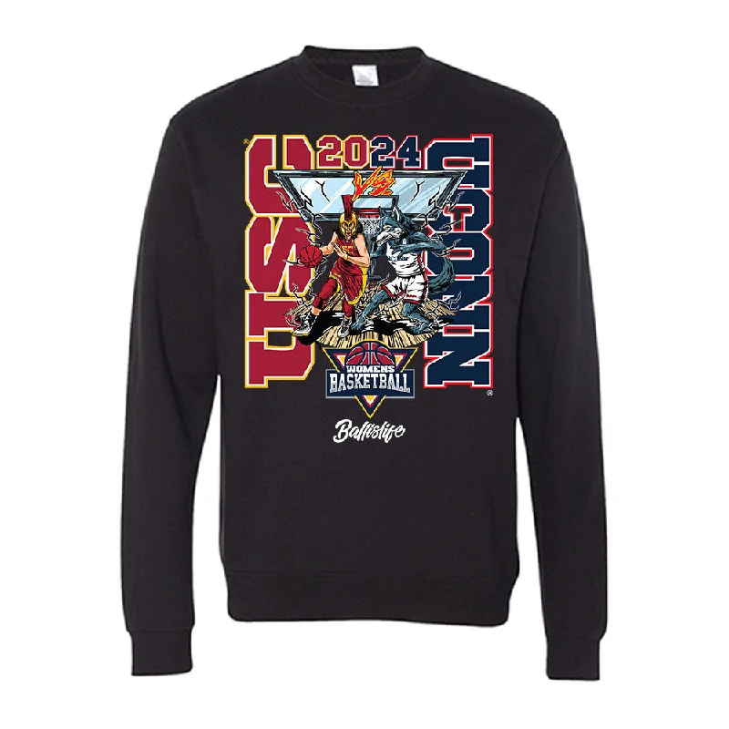 USC - NCAA Women's Basketball : Aaliyah Gayles - Ball is Life - UConn vs USC Black Midweight Sweatshirt Hoodie with Logo Branding Identity USC - NCAA Women's Basketball : Aaliyah Gayles - Ball is Life - UConn vs USC Black Midweight Sweatshirt Hoodie with Logo Branding Identity