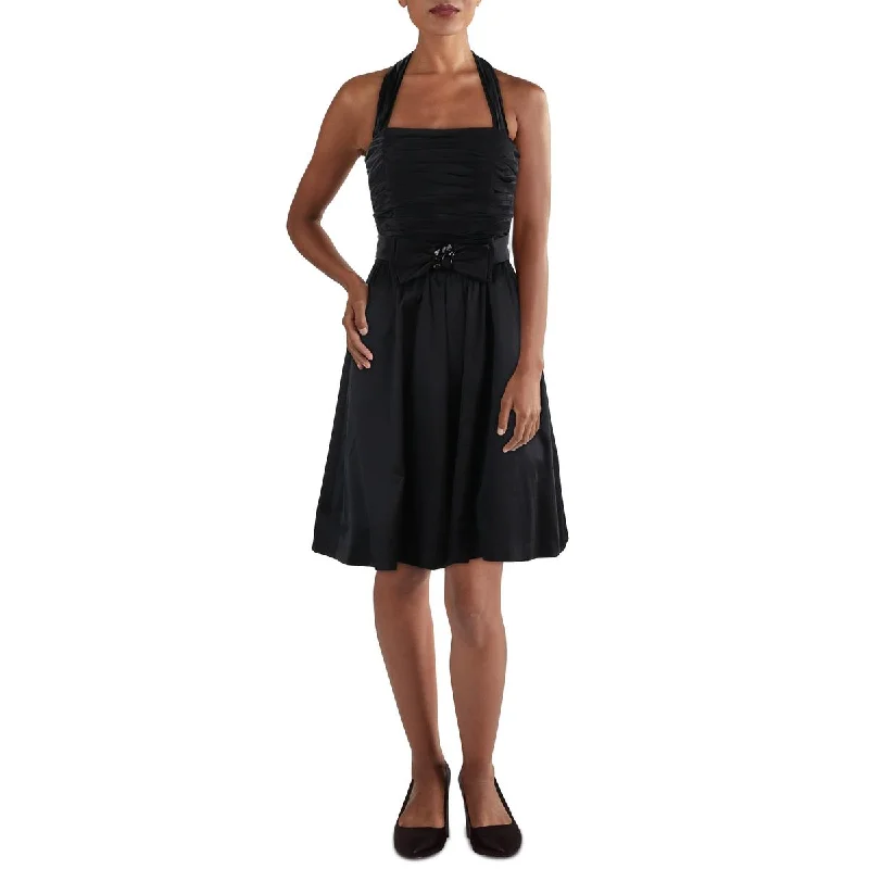 Aqua Womens Satin Halter Cocktail And Party Dress Tunics Chic fashionable