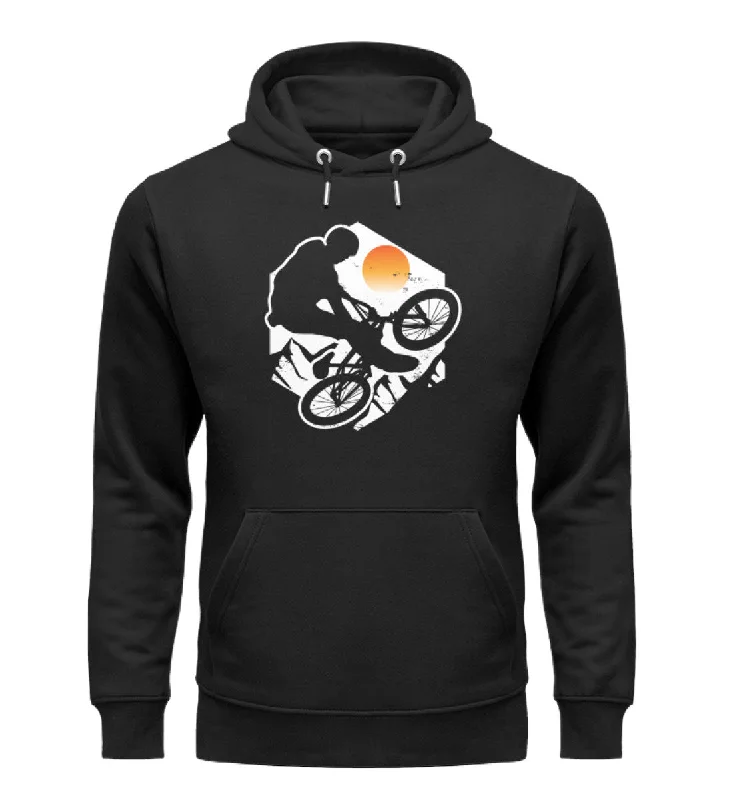 Mountainbike Jump - Unisex Premium Organic Hoodie Hoodie with Pattern Geometric Abstract Mountainbike Jump - Unisex Premium Organic Hoodie Hoodie with Pattern Geometric Abstract