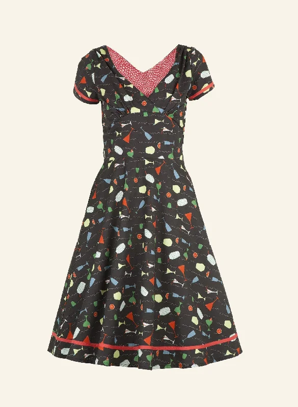 Pre-Loved - Irene - Black Cocktail Dress Crew Neckline Casual