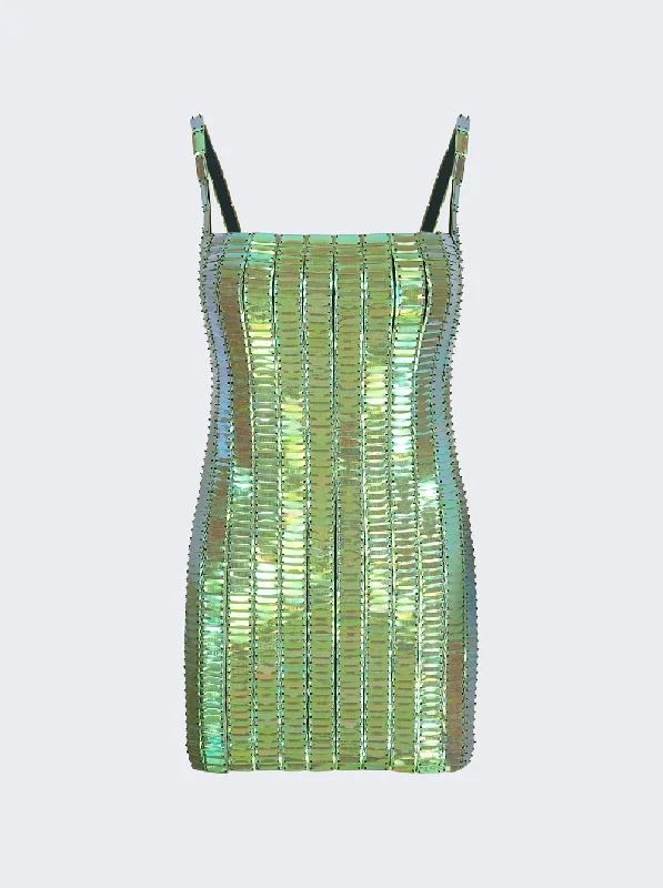 The Attico Embellished Rue Dress GREEN Tunics Occasion special