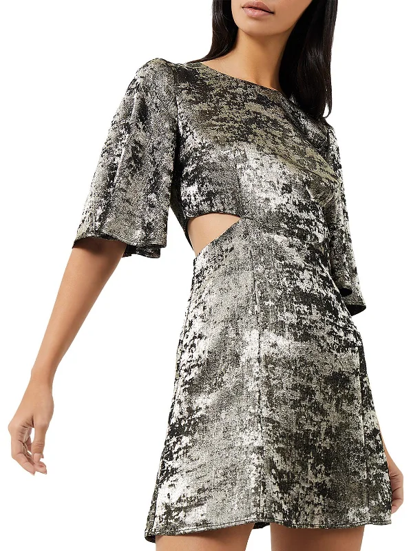 Alara Womens Cut-Out Short Sleeve Cocktail And Party Dress Tunics Running lightweight