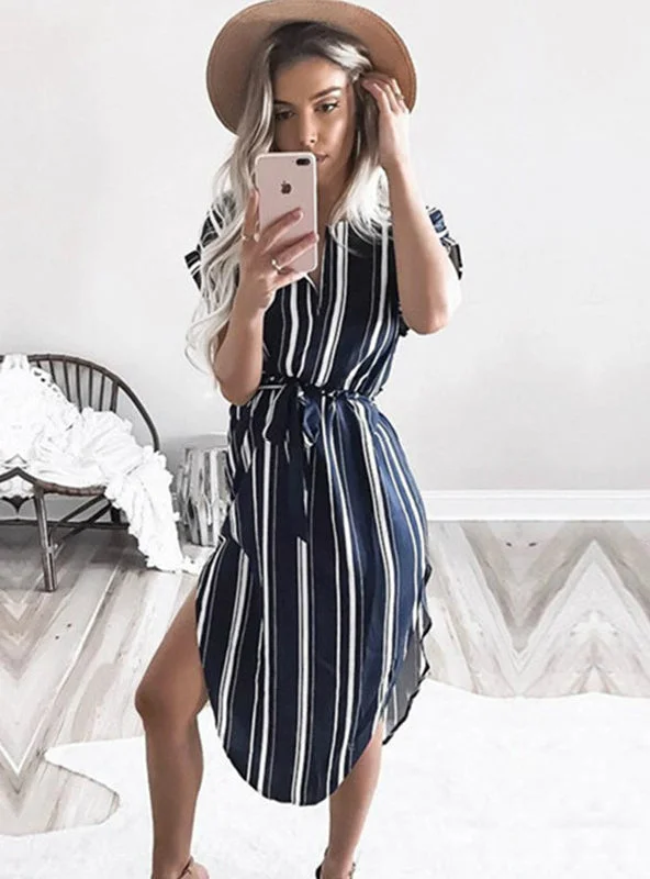 Short Sleeve Tunic Bandage Bodycon Beach Party Dress Tunics Satin smooth