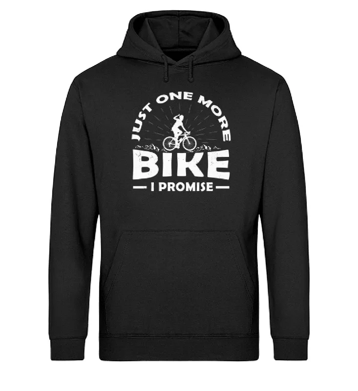 Just one more bike, i promise - Unisex Organic Hoodie Hoodie with Velcro Closure Adjustable Secure